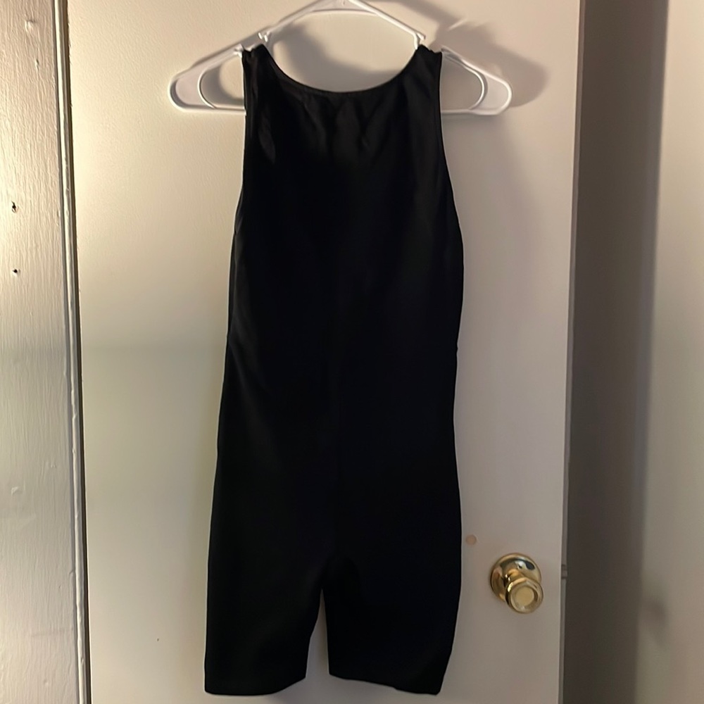 Women’s Fashion Biker Romper Black, Size S